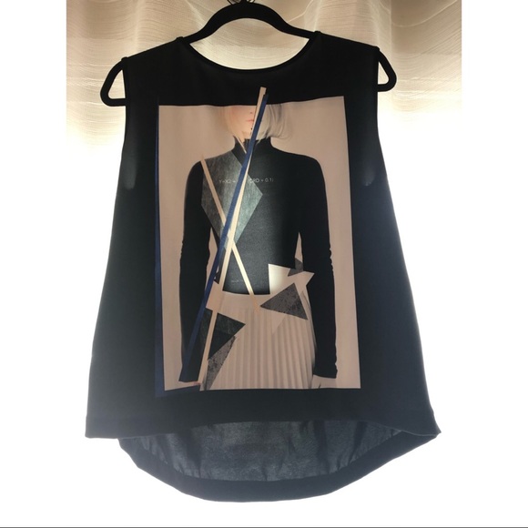 Zara W/B collection Sleeveless shirt - Picture 1 of 3